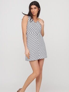 BANANA REPUBLIC | Fit & Flare Striped Dress Sz US 8